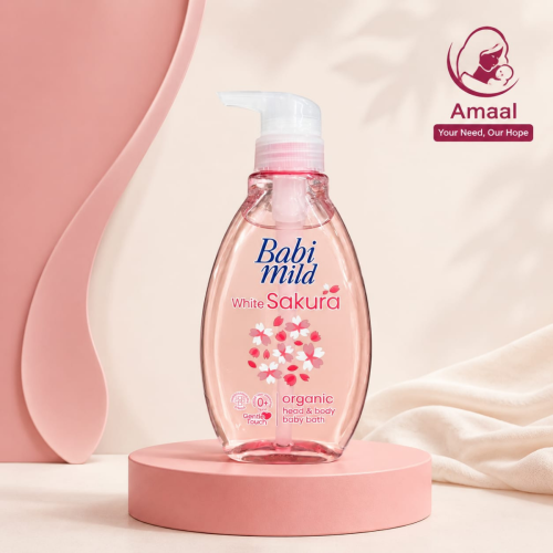 Babi Mild White Sakura Organic Head &amp;amp;amp; Body Baby Bath