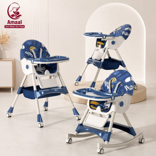 Multifunction Baby High Chair with Feeding Tray &amp;amp;amp; Rocking Design