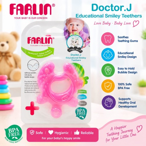 Farlin Doctor J Educational Smiles Teether – 0+ Months