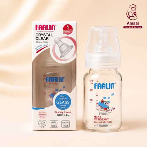 Farlin Crystal Clear glass Feeding Bottle 120ml