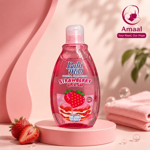 Babi Mild Strawberry Crush Organic Head and Body Baby Bath