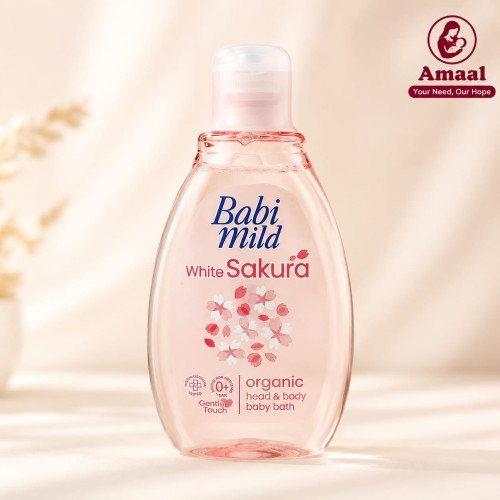 Babi Mild White Sakura Organic Head &amp; Body Baby Bath