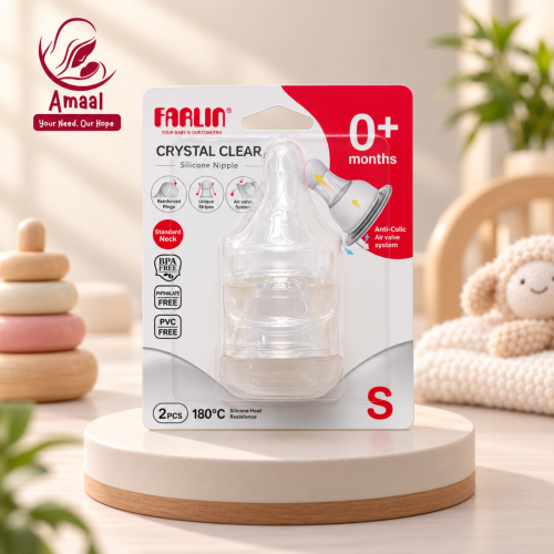Farlin Crystal Clear Silicone Baby Nipples