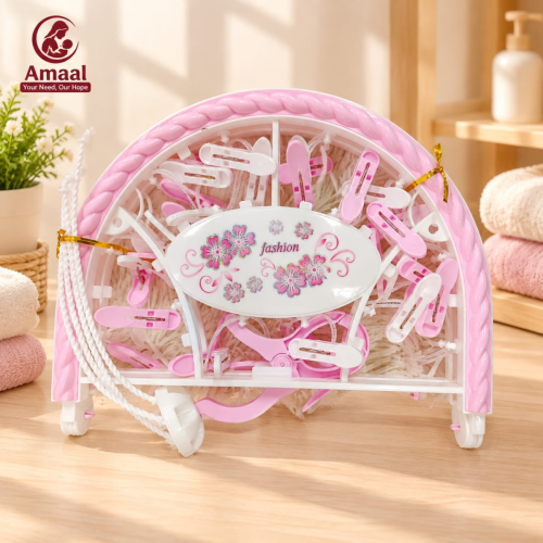 Cloth Drying Stand Hanger with 32 Hanging Clips