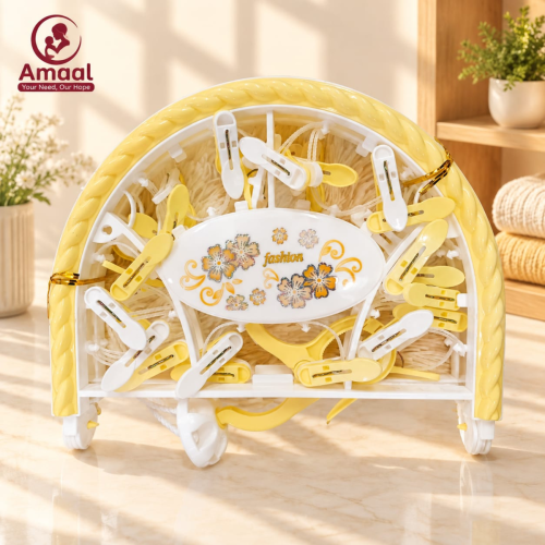 Cloth Drying Stand Hanger with 32 Hanging Clips
