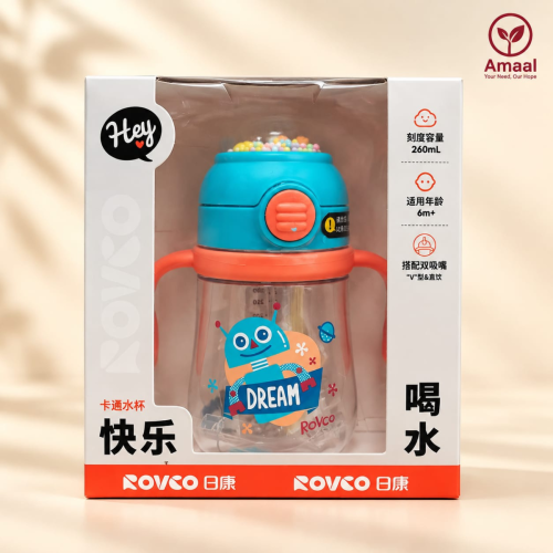 Rovco Tritan Straw Water Cup 260ml- 6m+