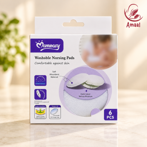 Momeasy Washable Nursing Pads – Soft and Absorbent Breastfeeding Care Pads