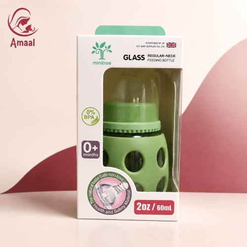 Minitree Glass Regular-Neck Feeding Bottle (2oz / 60ml)