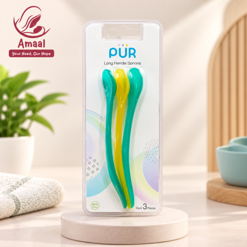 PUR Long Handle Baby Spoons – 3-Piece Set