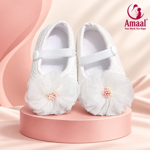 Baby Girls Flower Shoes – Soft Newborn Baby Shoes