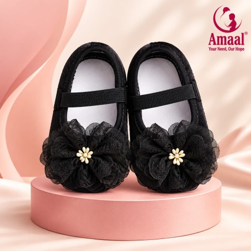 Baby Girls Flower Shoes – Soft Newborn Baby Shoes