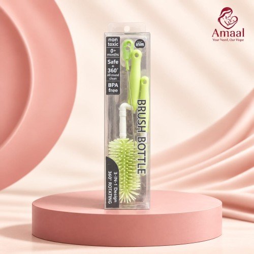 3-in-1 Rotating Baby Bottle Brush