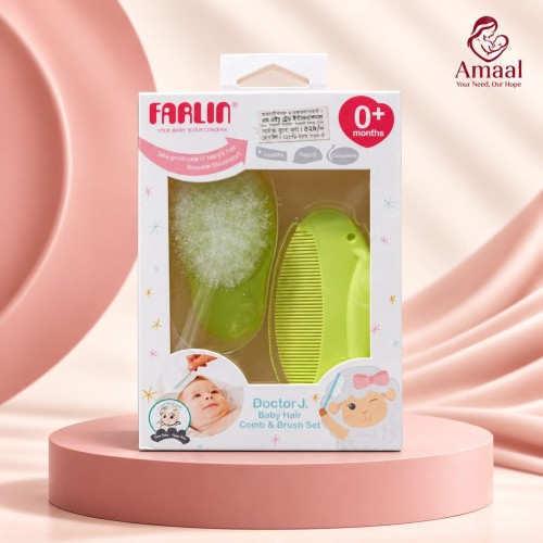Farlin Doctor J. Baby Hair Comb and Brush Set – 0+ Months