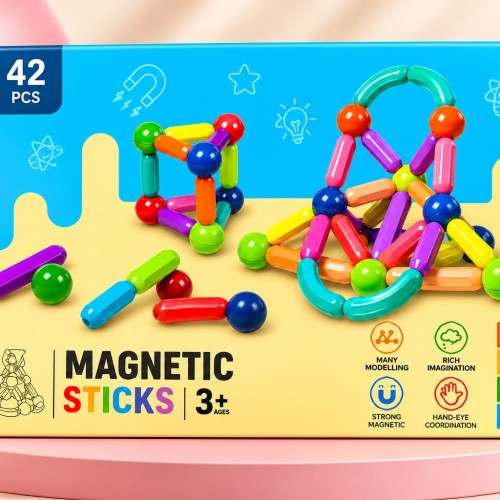 Magnetic Sticks Building Toy Set – 3+ Years