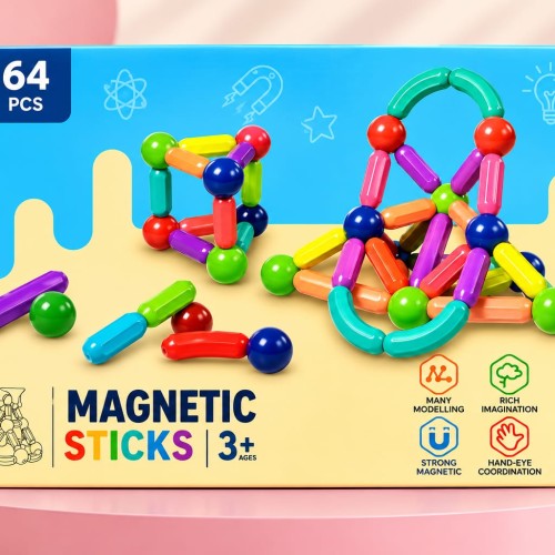 Magnetic Sticks Building Toy Set – 3+ Years