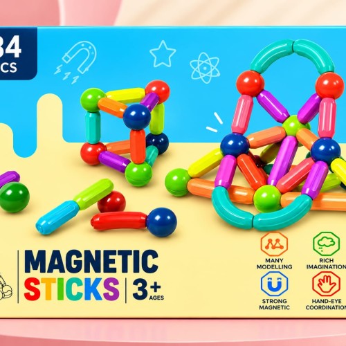 Magnetic Sticks Building Toy Set – 3+ Years
