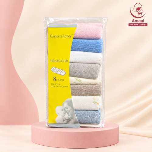 Honey Baby Washcloth Set – 8 Pack