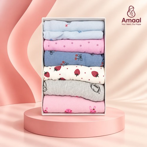 Premium Baby Cotton Washcloth Set-7pcs
