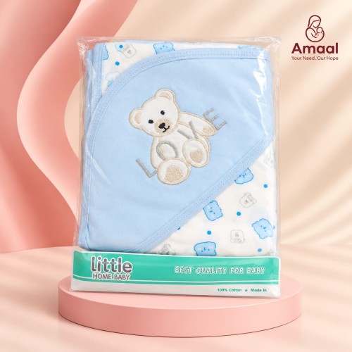 Little Home Baby 100% Cotton Hooded Blanket-cap taowel