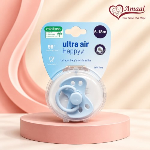 Minitree Ultra Air Happy Baby Pacifier – BPA-Free - blue