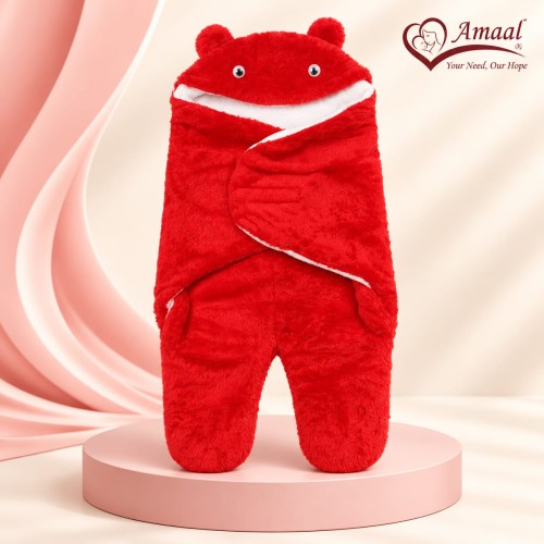 Baby Hooded Towel – Coral Pink Animal Design Baby Bath Towel