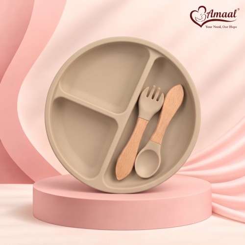 Silicone Plate with Cutlery