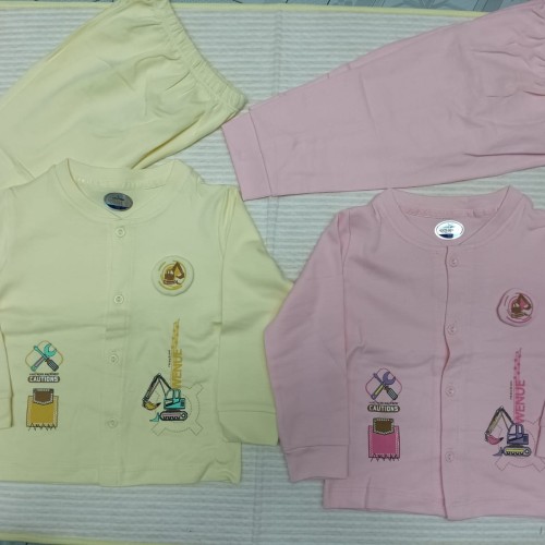 Baby Boys Construction Print Full Sleeve Two-Piece Set