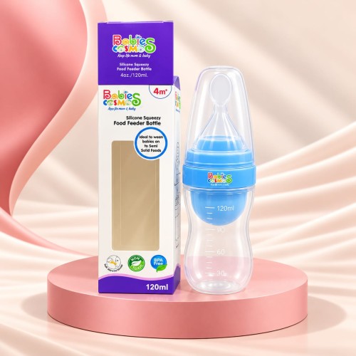 Silicone Squeezy Baby Feeding Bottle
