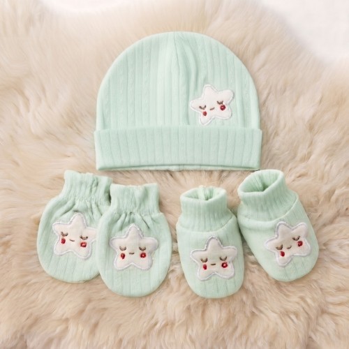 Baby Cap, Socks &amp; Mitten Set