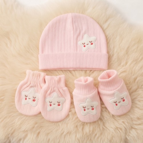 Baby Cap, Socks &amp; Mitten Set