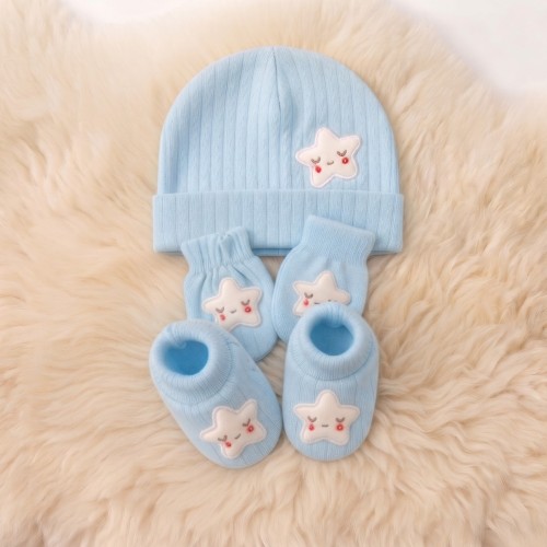 Baby Cap, Socks &amp; Mitten Set