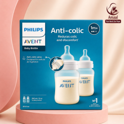 Philips Avent Anti Colic Feeder 260ml PP - 1m+ Twin Pack