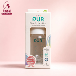 PUR Glass Feeding Bottle 130ml