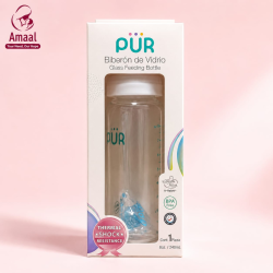 PUR Glass Feeding Bottle 240ml