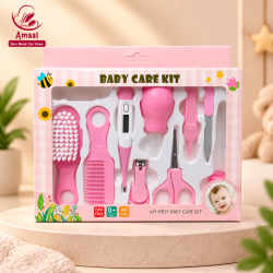 Baby Care Kit – 10-Piece Grooming &amp;amp; Hygiene Set (Pink)