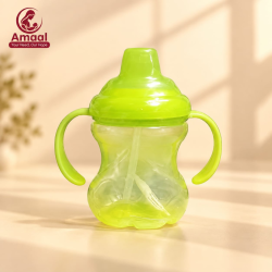 Silicone Sippy Cup with Handles and Straw