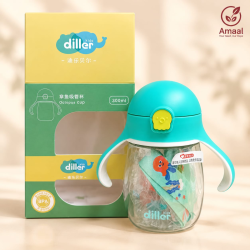 Diller Kids Octopus Baby Sippy Cup with Straw and Handles – 300ml