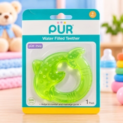 PUR Water Filled Dolphin Baby Teether – 6+ Months