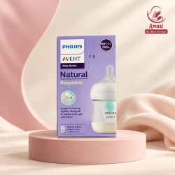 Philips Avent Natural Response Baby Bottle with AirFree Vent 125ml / 4oz – 0M+