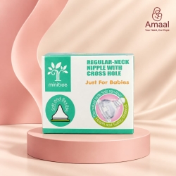 Minitree Regular Neck Silicone Baby Feeding Nipple - single pic