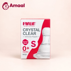 Farlin Crystal Clear Silicone Feeding Nipple – Standard Neck,