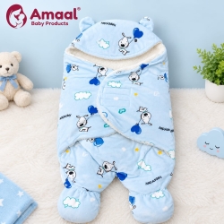 Premium Baby Hooded Blanket – Soft Fleece Newborn Baby Sleeping Wrap