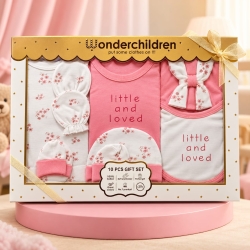 Wonderchildren Newborn Baby Gift Set – 10 Pieces Cotton Baby Clothing set