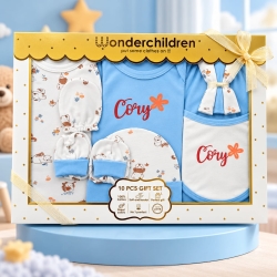 Wonderchildren Newborn Baby Gift Set – 10 Pieces Cotton Baby Clothing
