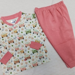 Baby Boys Cute Car Print Full Sleeve Two-Piece Set