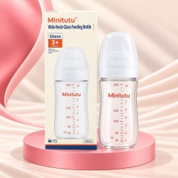 Minitutu Wide Neck Glass Feeding Bottle